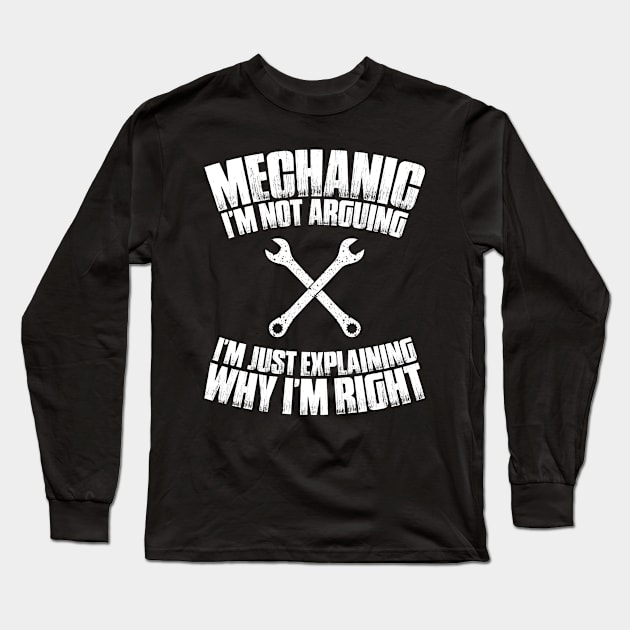 Mechanic Mechanist Mechanician Fitter Long Sleeve T-Shirt by Krautshirts